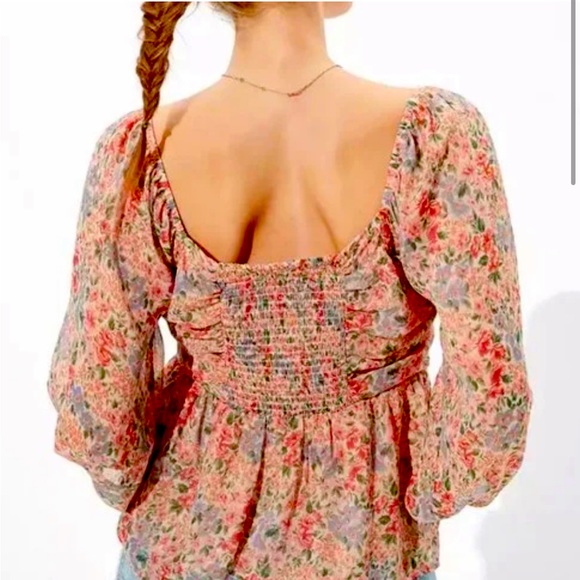 American Eagle Outfitters Floral Long Sleeve Top - Picture 3 of 6